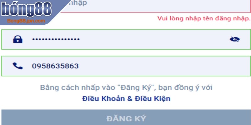 Hướng dẫn rõ ràng các bước đăng ký BONG88 điện thoại