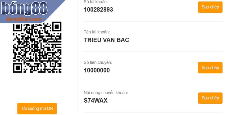 FAQ - Câu hỏi thường gặp khi nạp tiền BONG88 ngân hàng
