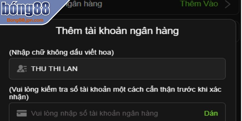 Rút tiền BONG88 ngân hàng hoàn toàn miễn phí cho tất cả các giao dịch