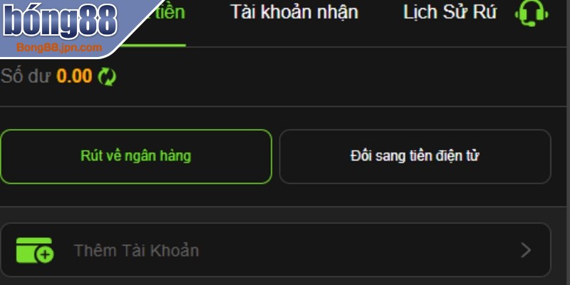 Hướng dẫn rút tiền BONG88 ngân hàng chi tiết