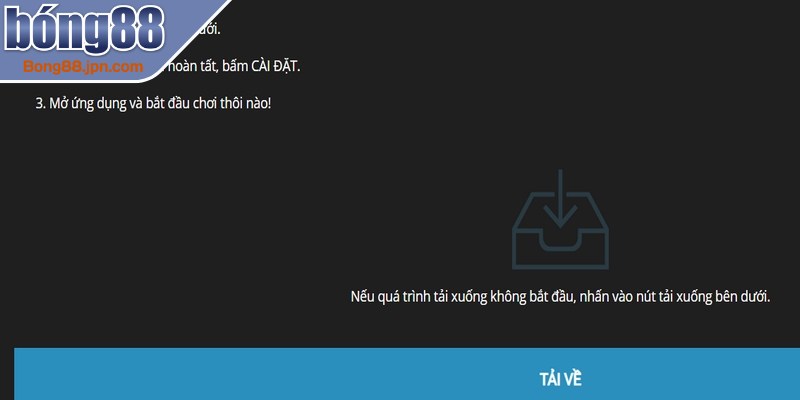 Hướng dẫn tải app BONG88 cho điện thoại IOS